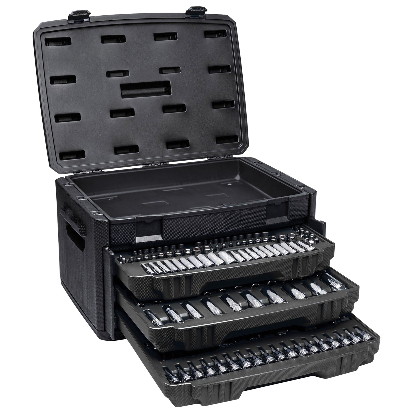 Master Mechanic 205 Piece Mechanics SAE Metric Socket and Tool Set with Case