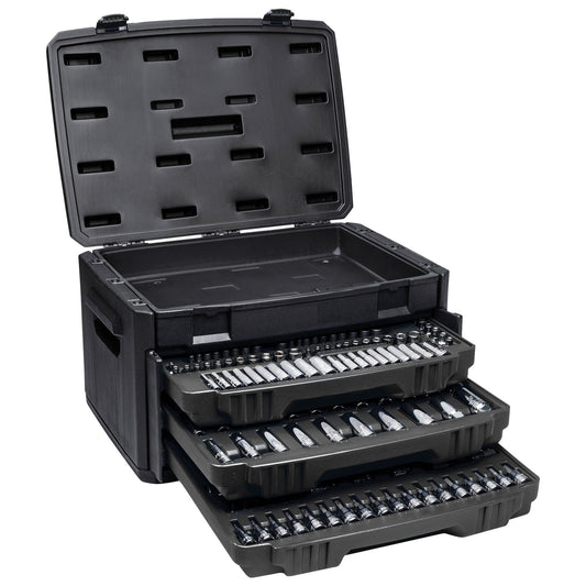 Master Mechanic 205 Piece Mechanics SAE Metric Socket and Tool Set with Case