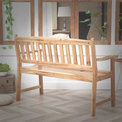 Jack Post 4 Feet Durable Classic Hardwood Bench Sits Up To 2 People for Patio