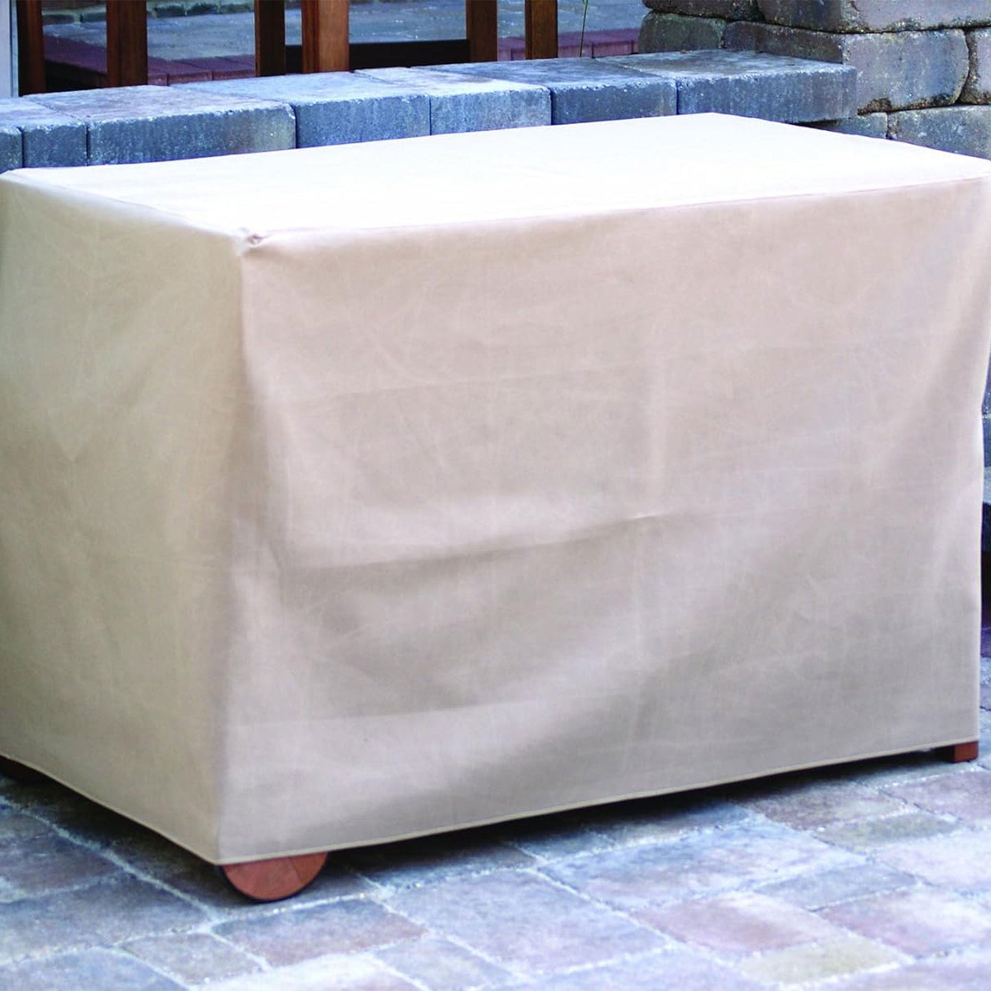 Outdoor Interiors 7 Piece Fold and Store Eucalyptus Hardwood Outdoor Dining Set