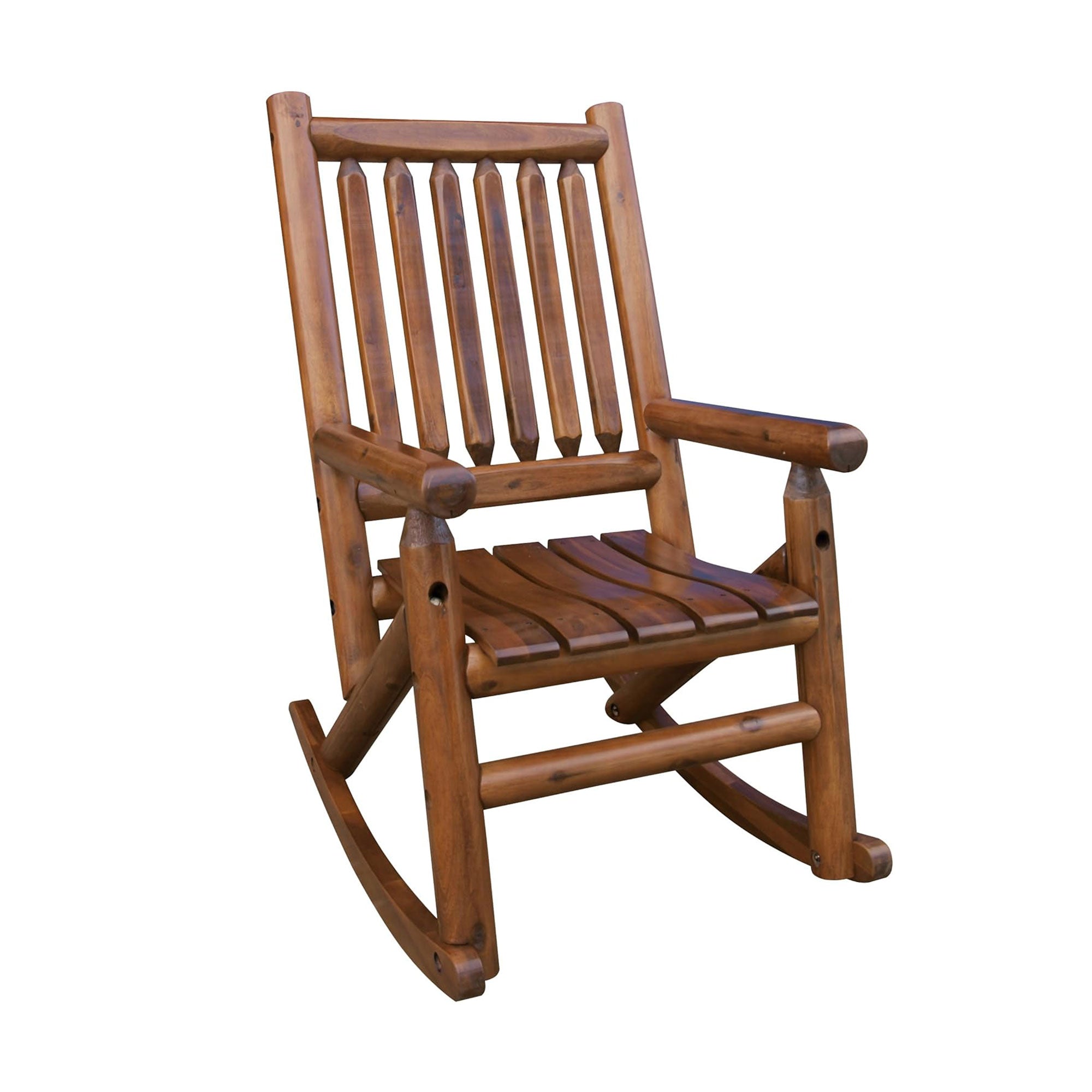 Leigh Country Porch Rocking Chair with Z Frame Design and Contoured Se ...