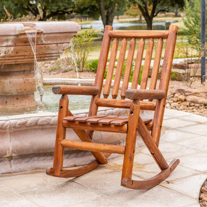 Leigh Country Porch Rocking Chair with Z Frame Design and Contoured Seating