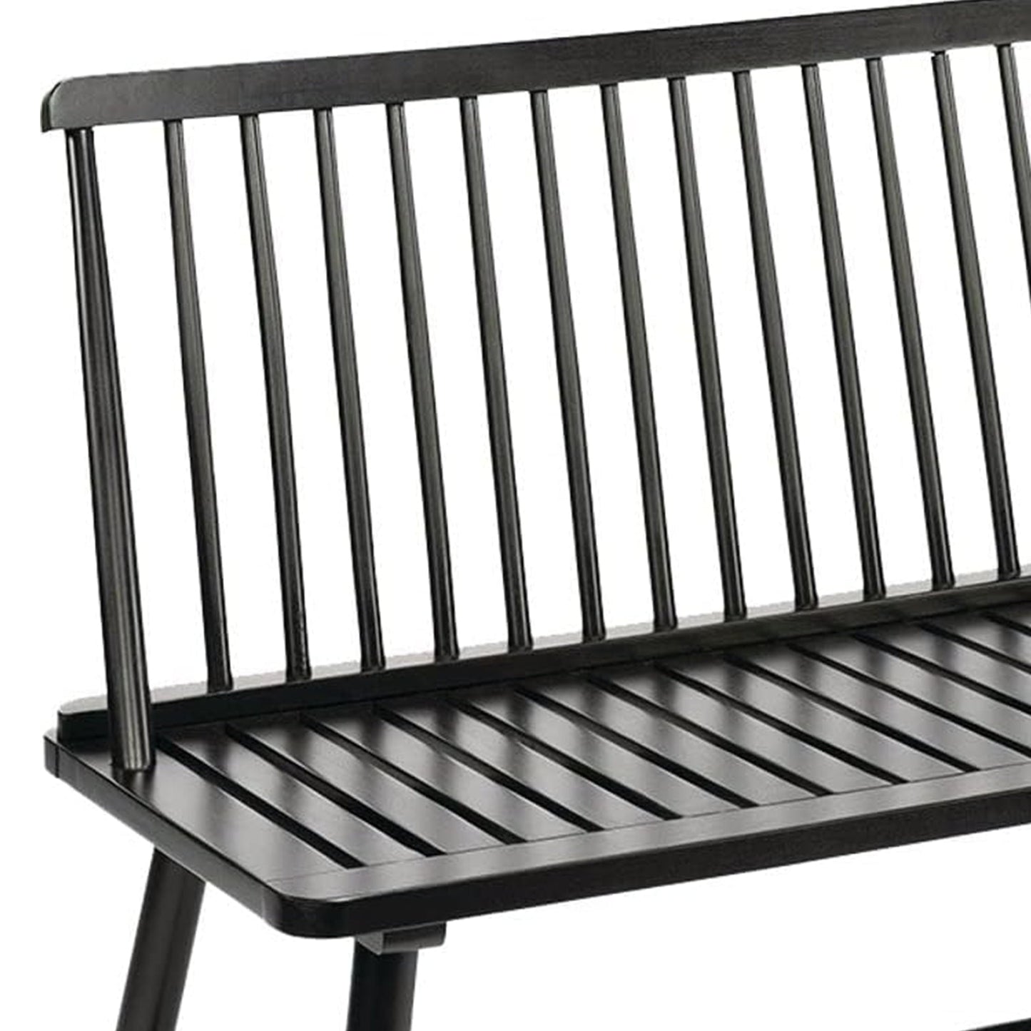 Jack Post 4 Feet Durable Indonesian Hardwood Farmhouse Bench for Patio, Black