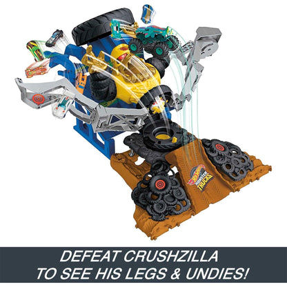 Hot Wheels Monster Trucks Arena Smashers Mega Wrex Versus Crushzilla Takedown