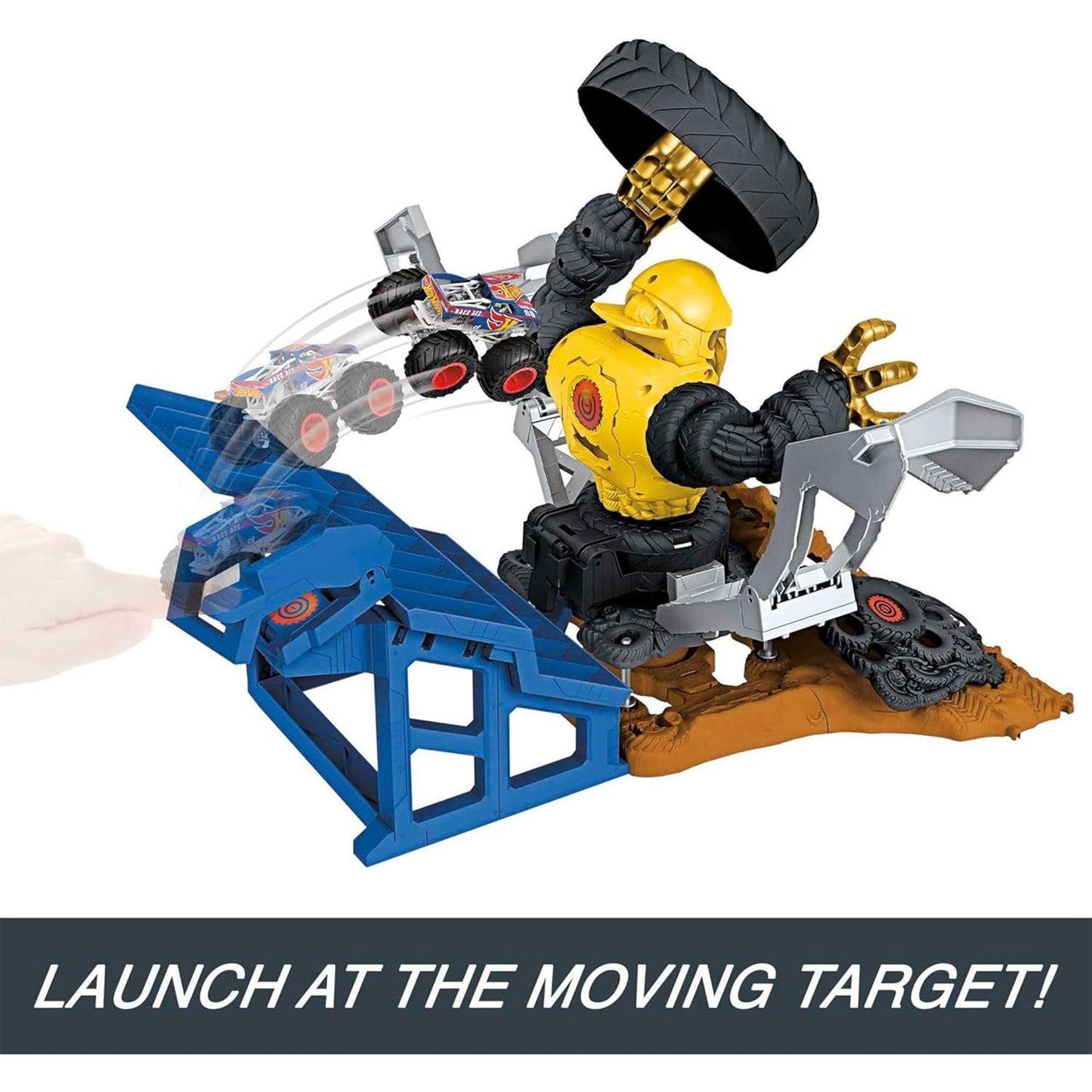 Hot Wheels Monster Trucks Arena Smashers Mega Wrex Versus Crushzilla Takedown