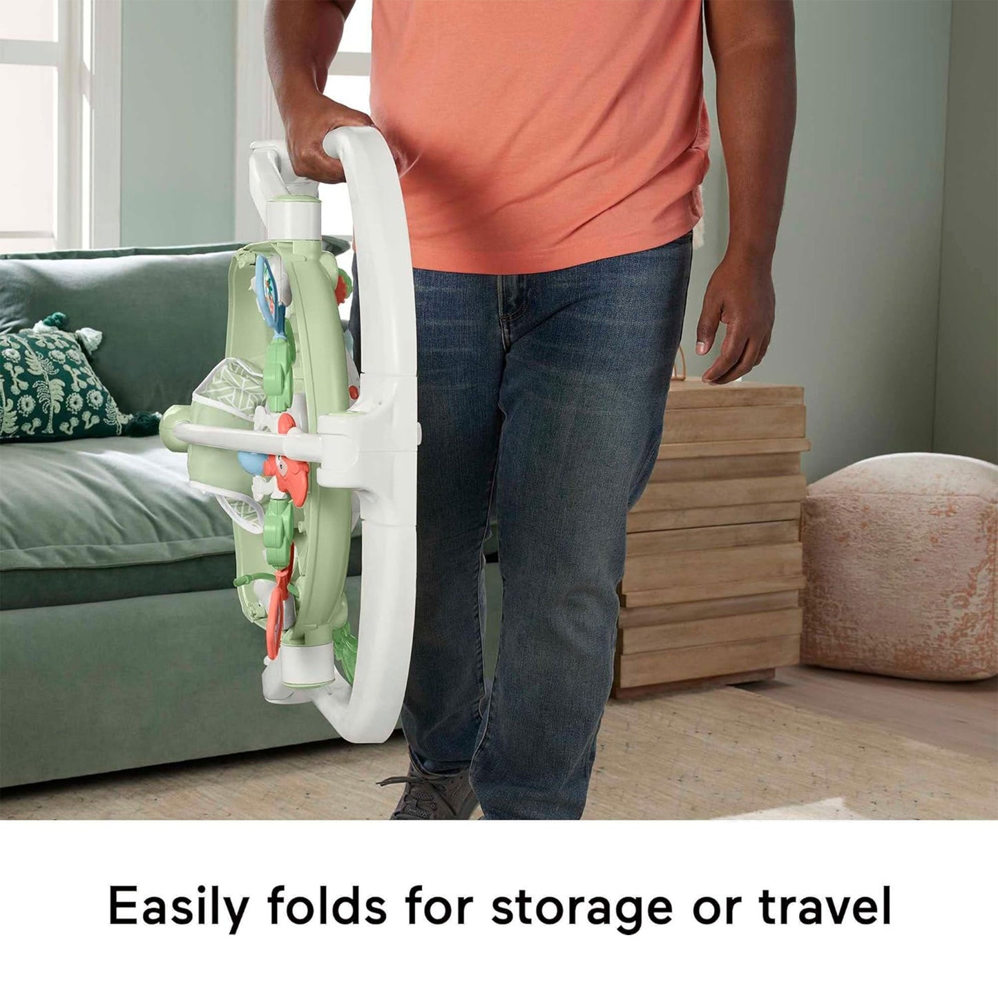 Fisher Price Puppy Perfection Spacesaver Jumperoo Baby Bouncer Activity Center