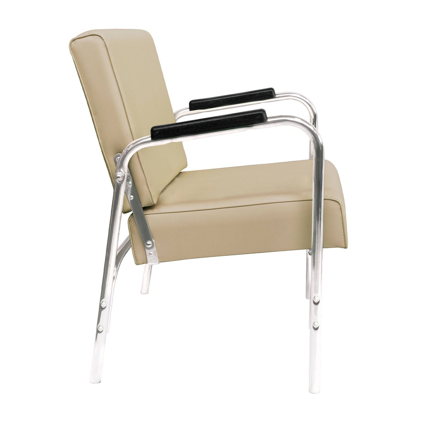 PureSana Chromium Ella Professional Reclining Shampoo Chair for Salons, Tan