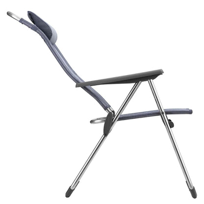 Lafuma ALU CHAM XL Adjustable Ergonomic Reclining Outdoor Folding Chair, Ocean