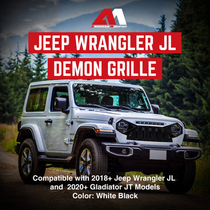 AMERICAN MODIFIED Demon Grille Compatible w/2018-2023 Wrangler JL & Gladiator JT