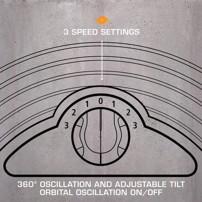 Hurricane Pro Series 16" High Velocity Metal Orbital Floor Fan, Black (2 Pack)