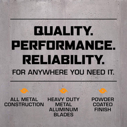 Hurricane Pro Series 16" High Velocity Metal Orbital Floor Fan, Black (2 Pack)