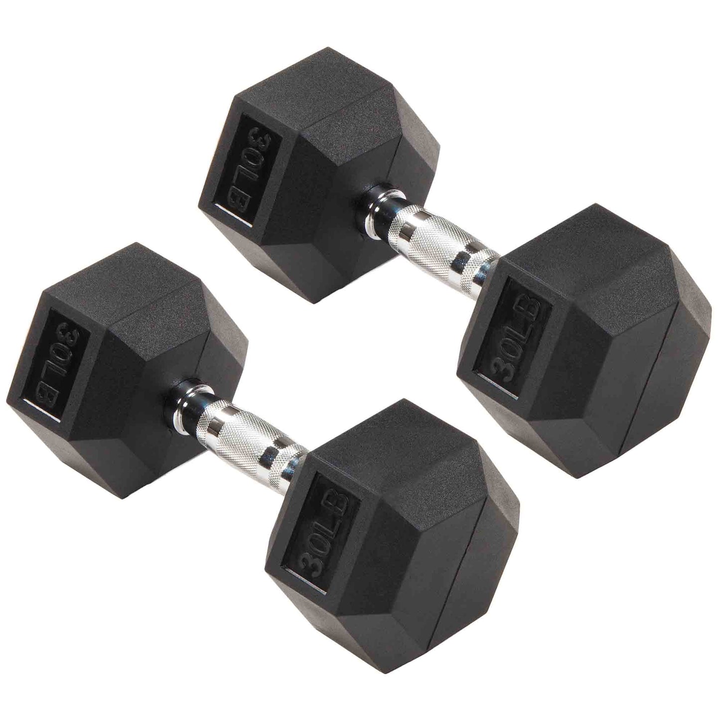 Signature Fitness Hex Dumbbells Strength Training Workout Equipment Set, 30 lbs