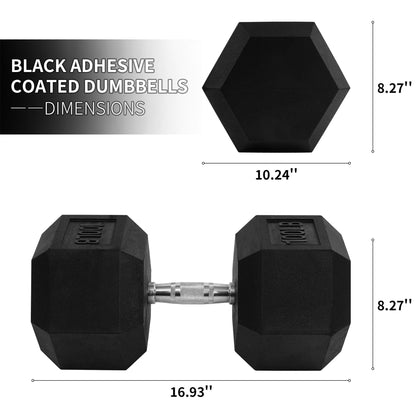 Signature Fitness Hex Single Dumbbell Weight Training Workout Equipment, 100 lb