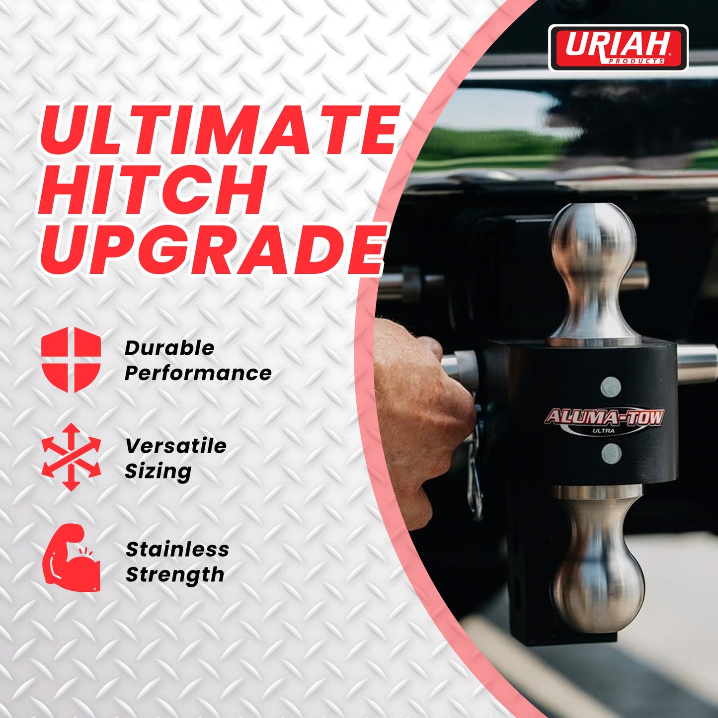 Aluma-Tow 2 in. Heavy Duty Powder Coated Hitch Ball Replacement, Stainless Steel