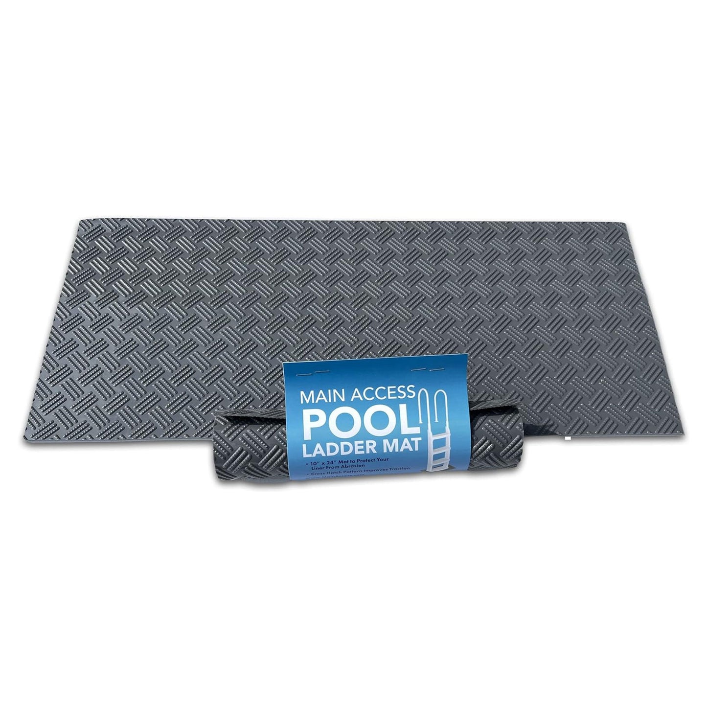 Main Access Large Pool Step Ladder Guard Mat, Gray + Main Access Pool Entrance