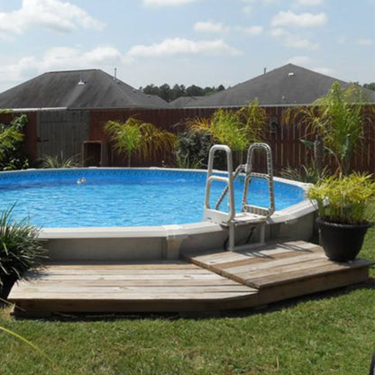 Main Access Large Pool Step Ladder Guard Mat, Gray + Main Access Pool Entrance