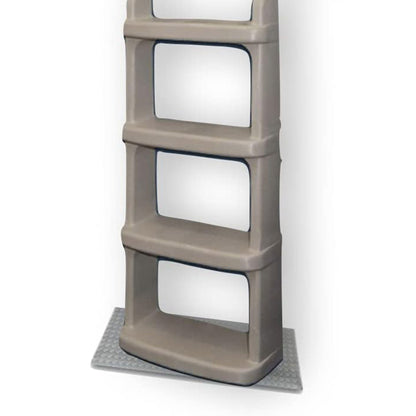 Main Access Large Pool Step Ladder, Gray + Main Access Swim Pool Ladder, Taupe