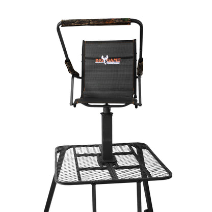 Big Game The Defender 12.5 Ft Tripod Stand, Deer Hunting Ladder w/ Rotating Seat