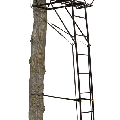 Muddy Stronghold 2.5 Deer Hunting 18 Foot Ladderstand Tree Stand w/Hercules Grip