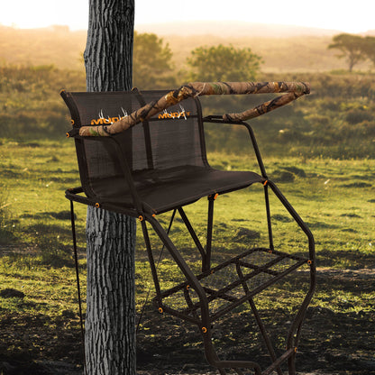 Muddy Double Droptine Deer Hunting Ladderstand, 2 Person Climbing Tree Stand