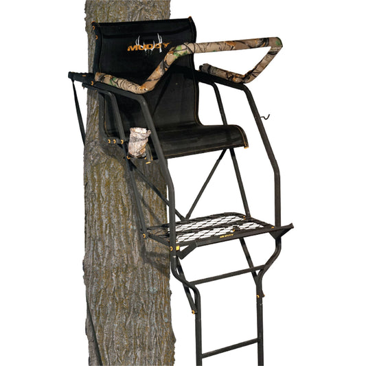 Muddy The Stronghold 1.5 Deer Hunting Ladderstand, 1 Person Climbing Tree Stand