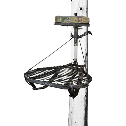 Hawk Mega Combat Hang On Tree Stand, Deer Stand with XL Saddle Hunting Platform