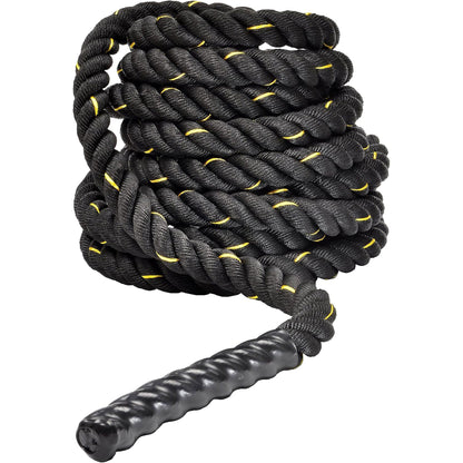 BalanceFrom 3 Strand Training Rope, Durable Workout Equipment, 40 Feet, Black