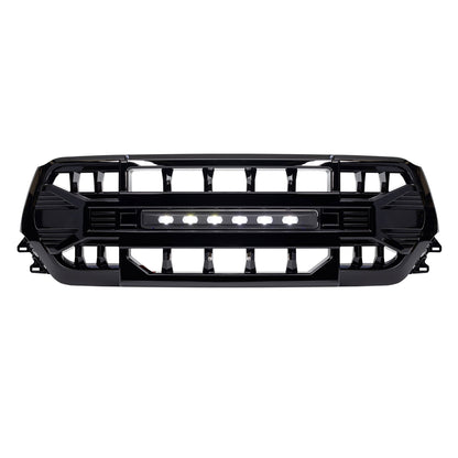 AMERICAN MODIFIED Armor Front Grille for 2019 to 2024 Dodge Ram, Glossy Black