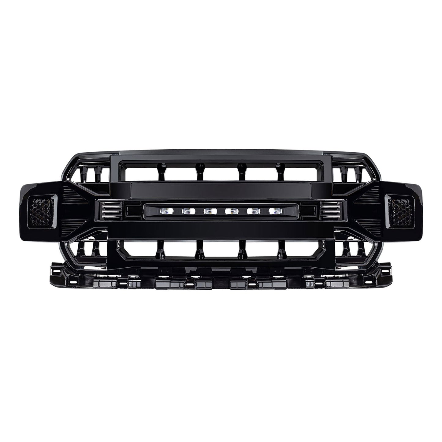 AMERICAN MODIFIED Armor Grille Compatible with 2018-2020 Ford F150, Glossy Black
