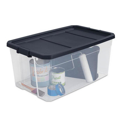Sterilite 116 Qt Heavy Duty Box Stackable Storage Bin w/ Latching Lid (12 Pack)