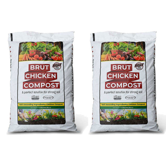Brut Organic Nutrient Rich Garden Fertilizer for Farm and Garden Use (2 Pack)