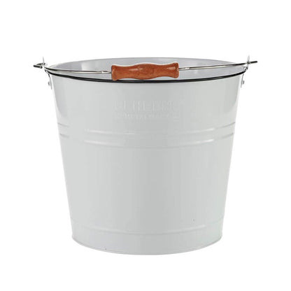Behrens 2.75 Gallon Round Galvanized Steel Cleaning Pail with Handle, White