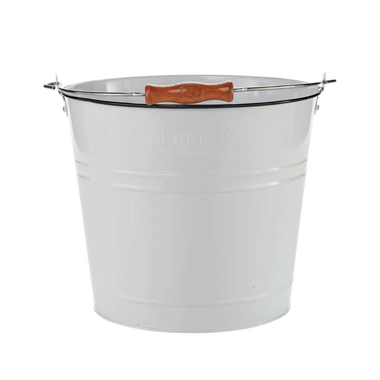 Behrens 2.75 Gallon Round Galvanized Steel Cleaning Pail with Handle, White