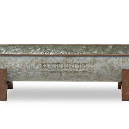 Behrens Versatile Large 19.75 Inch Galvanized Steel Trough Planter, Steel Gray