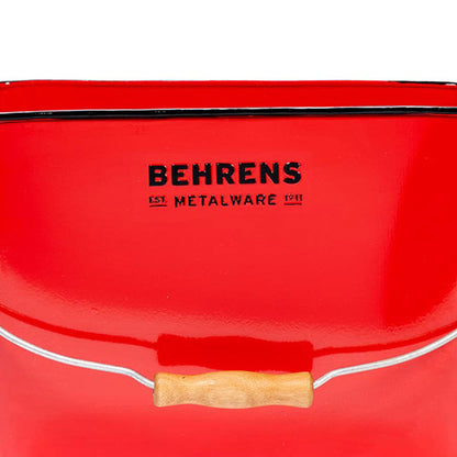 Behrens 3.5 Gal Rectangular Galvanized Steel Cleaning Pail with Handle, Red