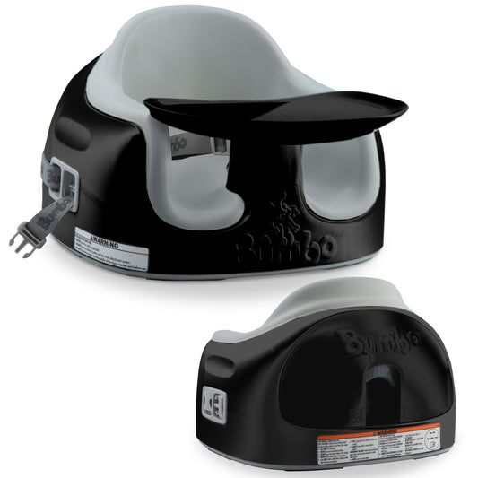 Bumbo Toddler Multi Seat 3-in-1 Booster High Chair and Tray, Black/Cool Grey