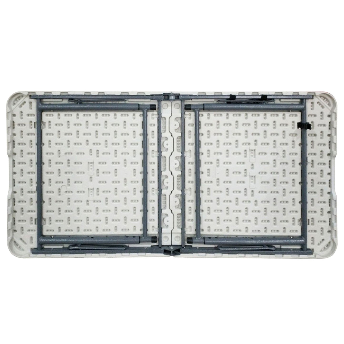 Plastic Development Group 4 Ft Long Fold in Half Banquet Folding Table, (4 Pack)