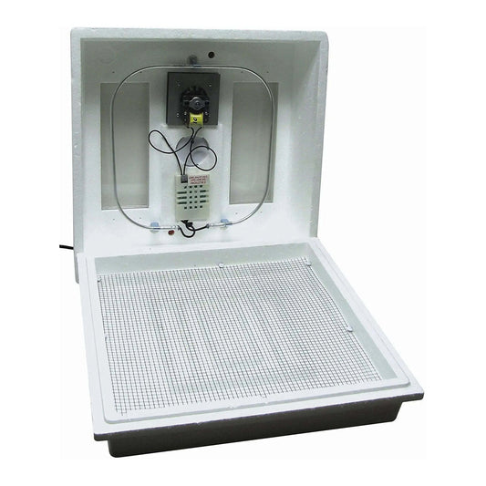 Farm Innovators 40W Digital Circulated Air Incubator for Up to 48 Eggs, White