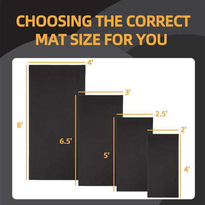 BalanceFrom High-Density Home Gym Equipment Mat, 1/4-Inch PVC Protective Floor Mat for Treadmills, Exercise Bikes, and Fitness Machines, 6' x 4'