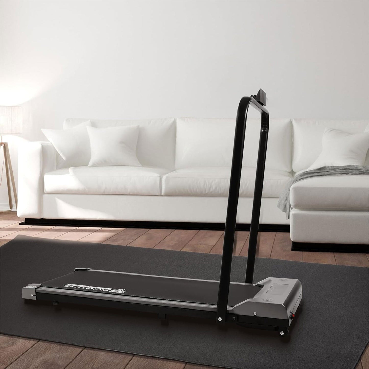 Fitvids High-Density Home Gym Equipment Mat, 1/4-Inch Nonslip PVC Floor Protector for Treadmills, Exercise Bikes, and Fitness Equipment, 6' x 12'