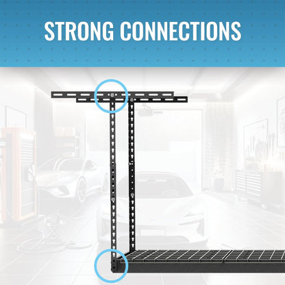 MonsterRax 2' x 8' Overhead Garage Storage Rack Holds Up to 350 Lbs, Hammertone