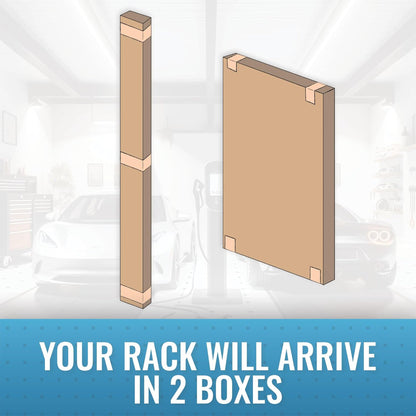 MonsterRax 2' x 8' Overhead Garage Storage Rack Holds Up to 350 Lbs, Hammertone