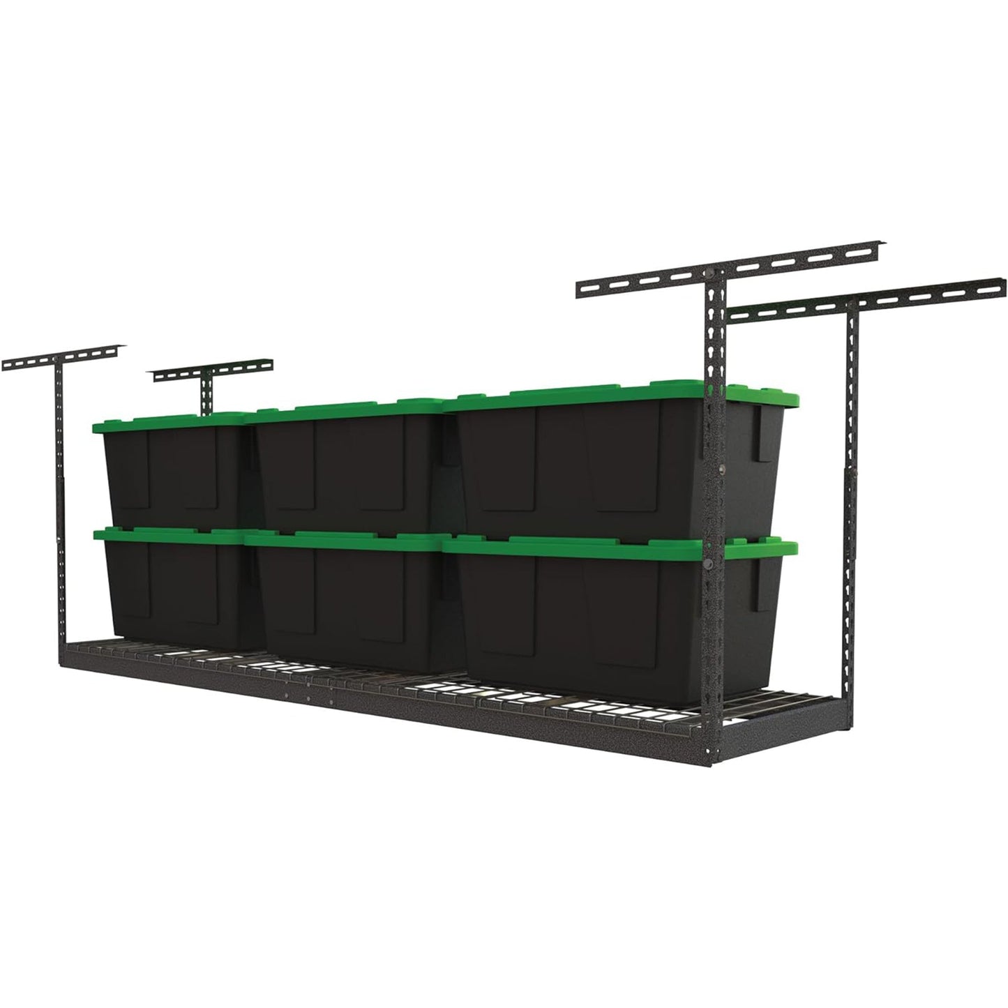 MonsterRax 2' x 8' Overhead Garage Storage Rack Holds Up to 350 Lbs, Hammertone