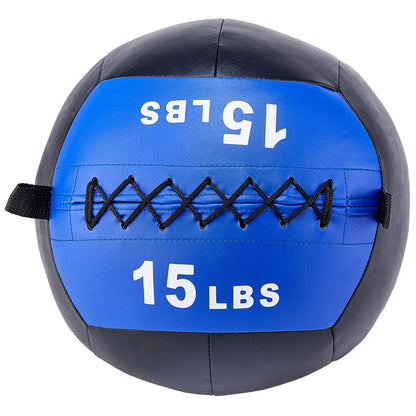 Signature Fitness Weighted Medicine Wall Ball Full Body Workout Equipment, 15 lb