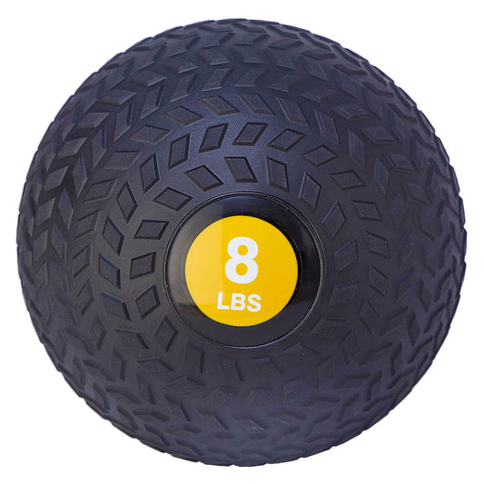 Signature Fitness Weighted Slam Ball Full Body Workout Equipment, 8 lb, Black