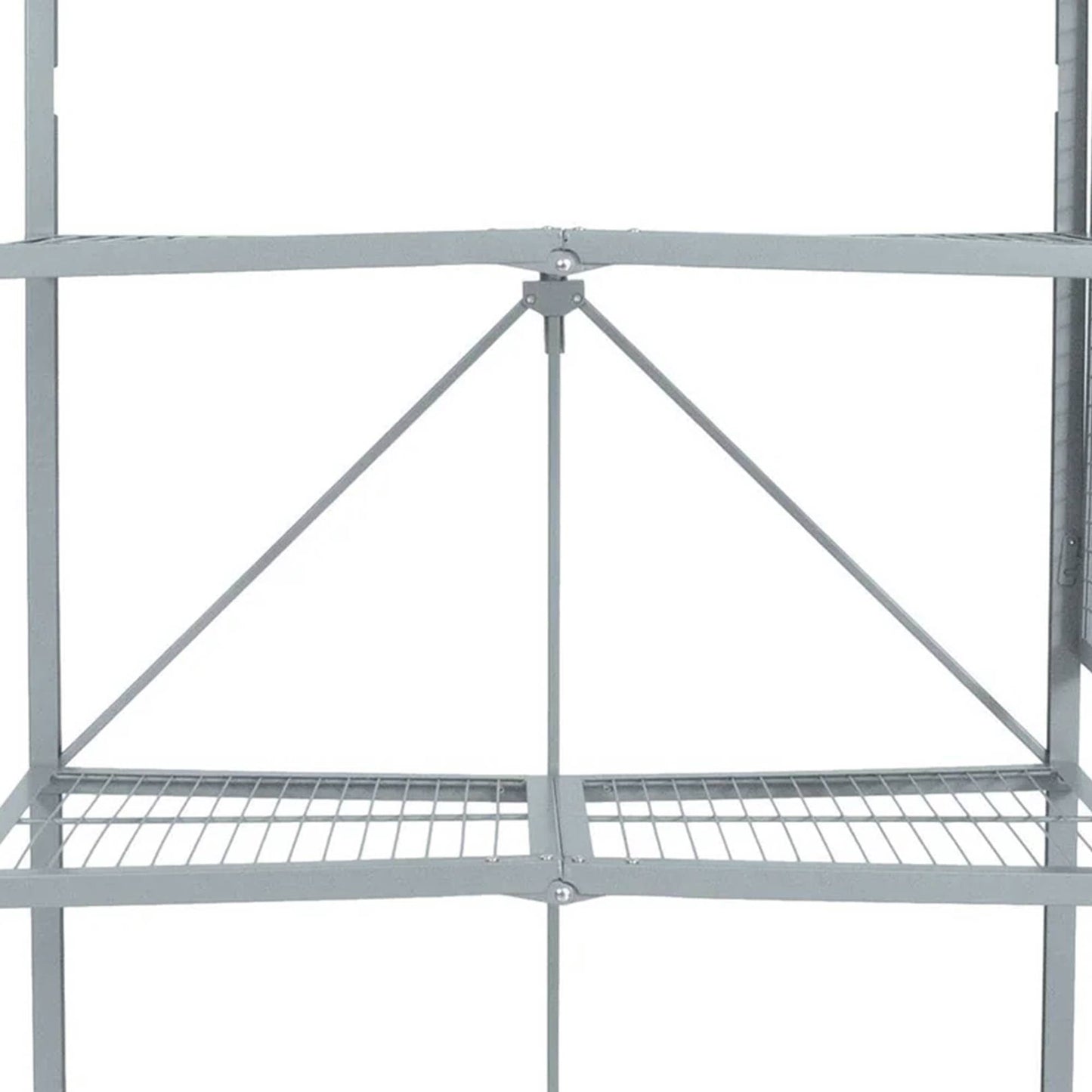 Origami R5 Foldable 4 Tier Storage Rack w/ Wheels, Pewter, Certified Refurbished