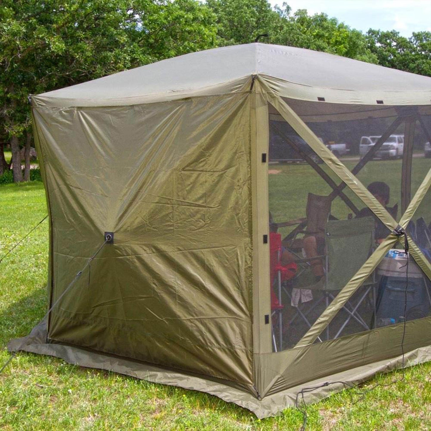 CLAM Quick Set Venture 9x9 Ft Portable Canopy + Clam Quick Set Screen (2 Pack)