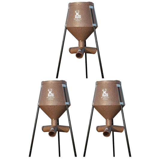 Boss Buck Gravity Fed Tripod Game Deer Corn and Protein Pellet Feeder (3 Pack)