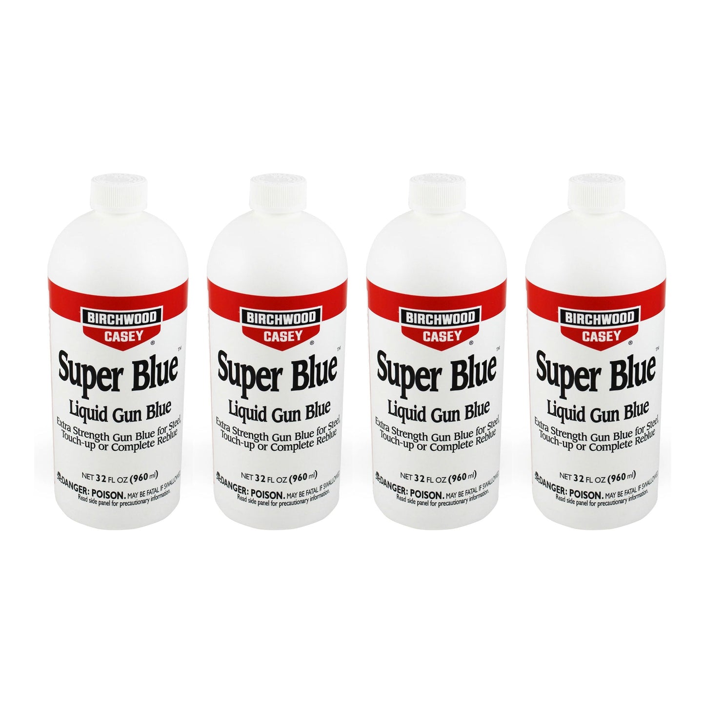Birchwood Casey Super Blue Double Strength Liquid Gun Blue, 32 Fl Oz (4 Pack)