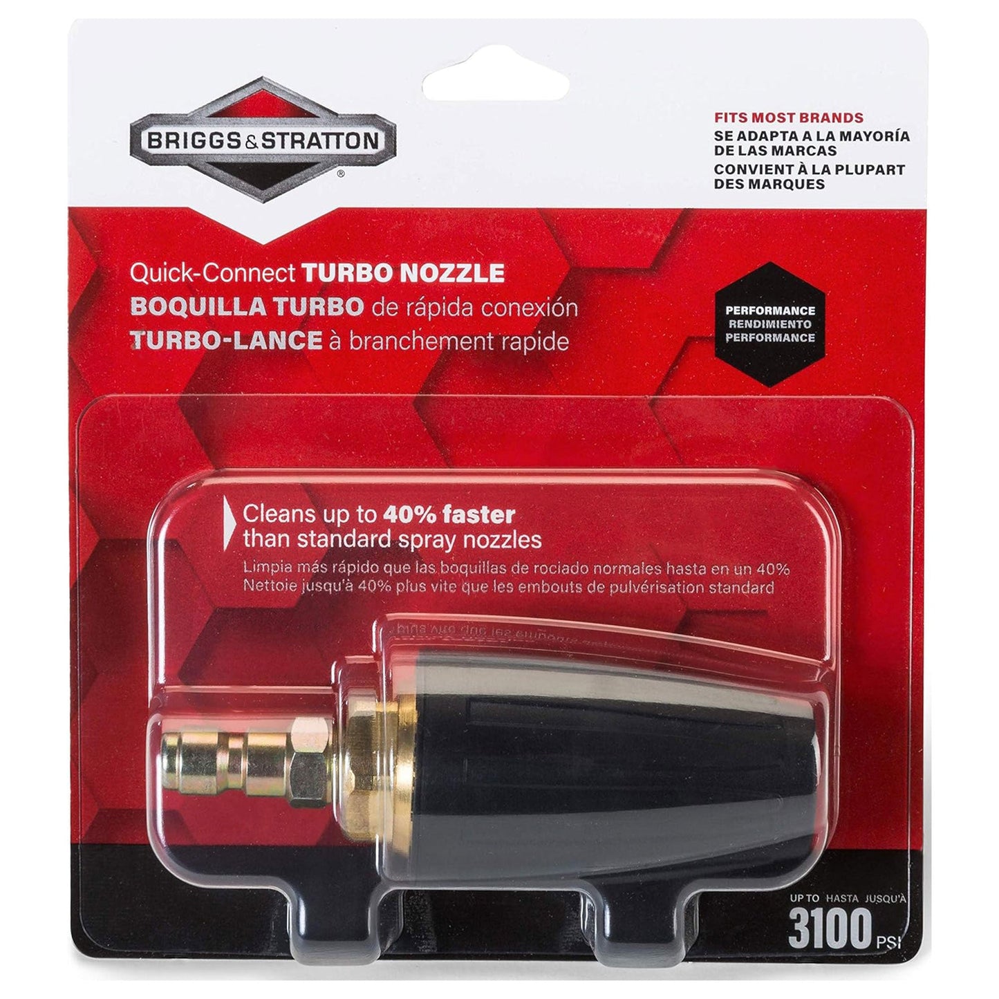 Briggs & Stratton Quick Connect 3000 PSI Turbo Spray Nozzle for Pressure Washers